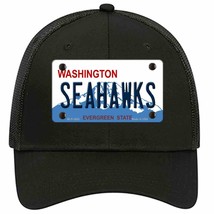 Seahawks Washington State Novelty Black Mesh License Plate Hat - $28.99