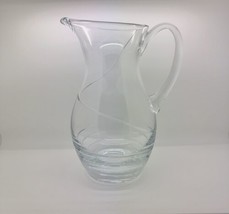 Clear Glass Water Pitcher Contemporary Design - £11.86 GBP