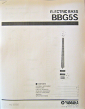 Yamaha BBG5S 5 String Electric Bass Guitar Service Manual and Parts List Booklet - £7.74 GBP