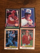 Pete Rose 4 Different Baseball Cards (As Pictured) (1051) - £4.78 GBP