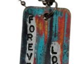Kate Mesta FOREVER LOVE  Dog Tag Necklace  Art to Wear New - £18.16 GBP