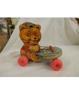 vintage Fisher Price Teddy Xylophone 1966 Teddy wood Pull Toy original l... - £21.22 GBP