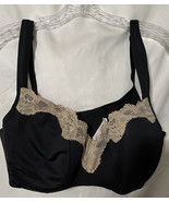 Cacique Black Lace Accent Underwire Bra 42D - $313.93 MXN