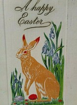 Easter Postcard Rabbit In Lily Flower Patch Embossed Dresden Germany H L Woehler - £12.33 GBP
