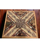 Homemade Book Quilt Children Pencils Brown Tan Wall Hanging 49&quot; X 44.5&quot; ... - $581.88 MXN