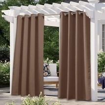 Blackout Outdoor Curtains For Patio Waterproof W52 X L108, Stainless Steel Gromm - £17.23 GBP