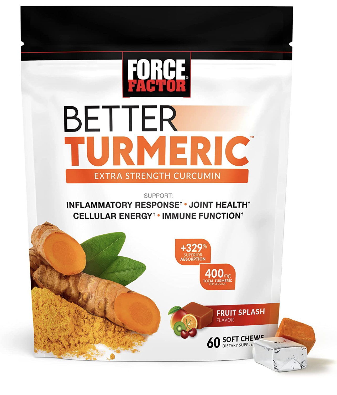 Force Factor Better Turmeric Inflammation Supplement 60 Soft Chews - $14.95