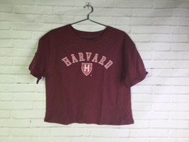 Cold Crush HARVARD Collegiate Logo Crop Cropped T-Shirt Womens Juniors S... - $17.32