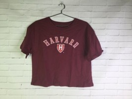 Cold Crush HARVARD Collegiate Logo Crop Cropped T-Shirt Womens Juniors S... - £13.52 GBP