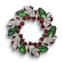Crystal Christmas Wreath Story Pin - £16.29 GBP
