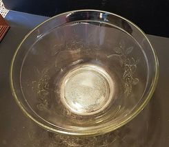 CRYSTAL BOWL WITH FLORAL DESIGN 4.75" TALL image 3