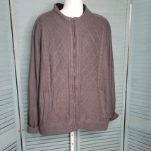 Turtle Bay New York Sz XXL Knit Zip Up Heavy Sweater Blue Long Sleeve - $22.49