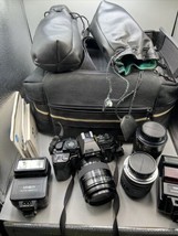 Minolta Maxxum 9000AF Camera, SLR 35mm Lenses, Flash,2800AF,280RX,Case 3obj-s - $188.09