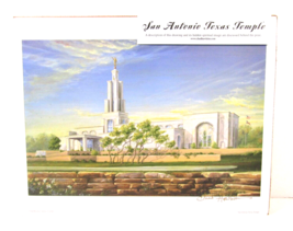 2005 San Antonio Texas Temple 14”x11” Print Signed by Artist Chad S. Hawkins - £13.13 GBP