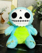 Ebros Small Furry Bones Skeleton Teal Scorchie Wyrmling Dragon Plush Toy... - $17.99