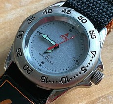 Artech Mens 30m Silver Moving Bezel Nylon Analog Quartz Watch Hours~New Battery - £14.63 GBP