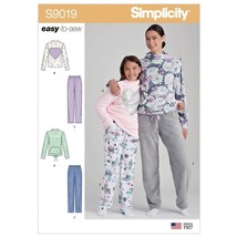 Simplicity Sewing Pattern S9019 R10367 Lounger Pants Shirt Top Child Adu... - £7.15 GBP