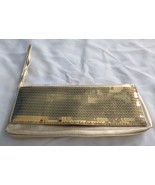 Gold sequin sparkle convertible clutch wristlet Evening handbag Avon 2005 - £7.99 GBP