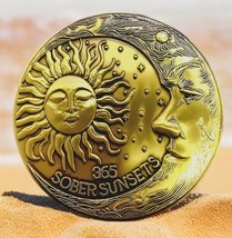 Recovering Alcoholic 1 Year Sobriety Chip Coin One Year Sober Anniversar... - $16.95