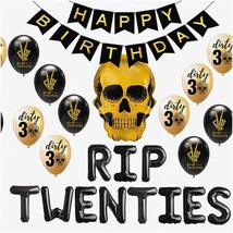 30th Birthday Bash: RIP TWENTIES Party Pack - Balloons, Banner &amp; Decorat... - €40,70 EUR