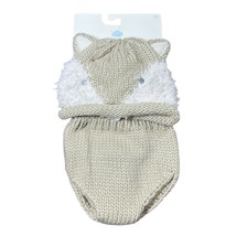 Cloud Island Baby Fox Hat and Diaper Cover Set in Beige/White Knit Sweat... - $8.90