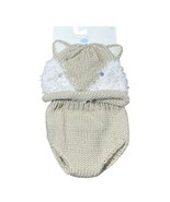 Cloud Island Baby Fox Hat and Diaper Cover Set in Beige/White Knit Sweat... - $12.51 CAD