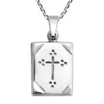 Casual Openable Holy Bible Book Sterling Silver Locket Necklace - £14.16 GBP