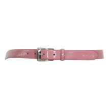RALPH LAUREN Rose Pink Patent Saffiano Leather Square Silver Buckle Logo... - $39.99