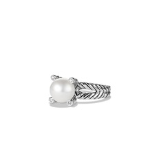 David Yurman Cable Pearl Ring with Diamonds, size 6 - £363.70 GBP