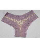 Victoria&#39;s Secret Panty LACE TRIM CHEEKY Lilac Lavender/Cream Size: X-Sm... - $17.30