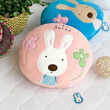 [Sugar Rabbit - Round Pink01] Blanket Pillow Cushion / Travel Pillow Blanket ... - £27.96 GBP