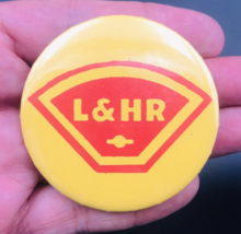 Vintage L&amp;HR Lehigh and Hudson River Railway Round Pin 2.25&quot; Diameter - £7.44 GBP