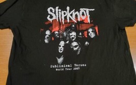 Slipknot Subliminal Verses 2005 T Shirt 2XL Double Sided Image Concert - $23.18