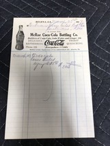 Vintage 1927 Paper Receipt Drink Coca-Cola McRae Bottling Atlanta, Ga. E... - $9.90