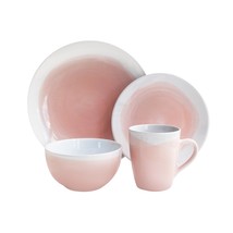 16-Piece Pink/White Oasis Dinnerware Set - $79.01