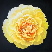 Original oil painting Radiant Yellow Peony Blossom - $320.00