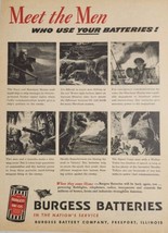 1945 Print Ad Burgess Batteries US Army,Navy,Marines Fighting WW2 Freeport,IL - £17.07 GBP