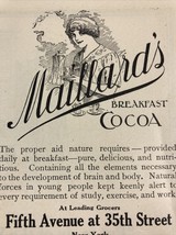 1913 Maillard&#39;s Delicious Breakfast Cocoa at Leading Grocers New York Pr... - $12.11