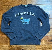 GOAT USA Blue Logo Long Sleeve Crew Neck Sweatshirt ~ Size Small ~ EUC! - £23.25 GBP