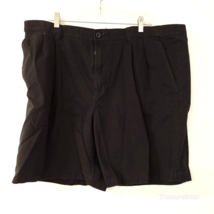 Nwt Mens Croft &amp; Barrow Dress Casual Short 40W Black Pleated - £7.50 GBP