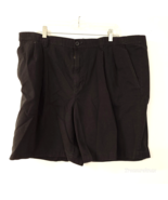 NWT Mens CROFT &amp; BARROW Dress Casual Short 40W Black Pleated - $9.99