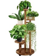 5 Tiered Tall Plant Stand for Indoor Wood Plant Shelf Corner Display Rac... - £58.06 GBP