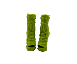 BARBIE Fashionista High Heels Studded Ankle Strap Open Toe Green Boots - $7.87