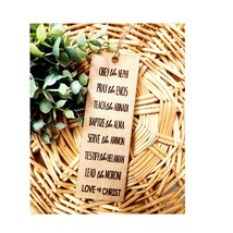 Laser Engraved Wooden Book of Mormon Bookmark: Scripture Gift - $8.00