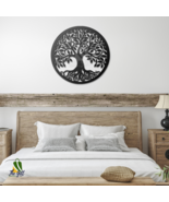 Stunning Round Tree Of Life Metal Wall Art - Elegant &amp; Durable Home Deco... - $55.67 CAD+