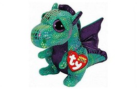 Ty Beanie Boo Cinder Green Dragon 6&quot; Plush Toy Fantasy Mythical Mint Tag... - $24.14