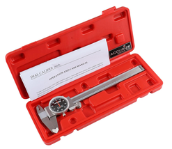 Accusize 0-6&quot; x 0.001&quot; Dial Caliper Black Face Red Needle Stainless Stee... - $166.62 CAD
