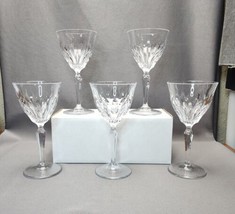 Vintage Josair Edith Crystal Large Claret Wine Glass Goblet (5) Glasses ... - £58.66 GBP