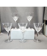 Vintage Josair Edith Crystal Large Claret Wine Glass Goblet (5) Glasses ... - £58.42 GBP