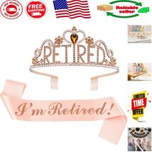 Sparkling Retirement Tiara and Sash Set - Beautiful Party Decorations fo... - $315.07 MXN